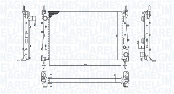 Радіатор двигуна (мкпп) FIAT LINEA 1.3D/1.4/1.6D 10.06-